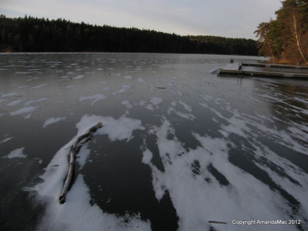 frozen lake sweden