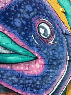 fish face mural fgraffiti art