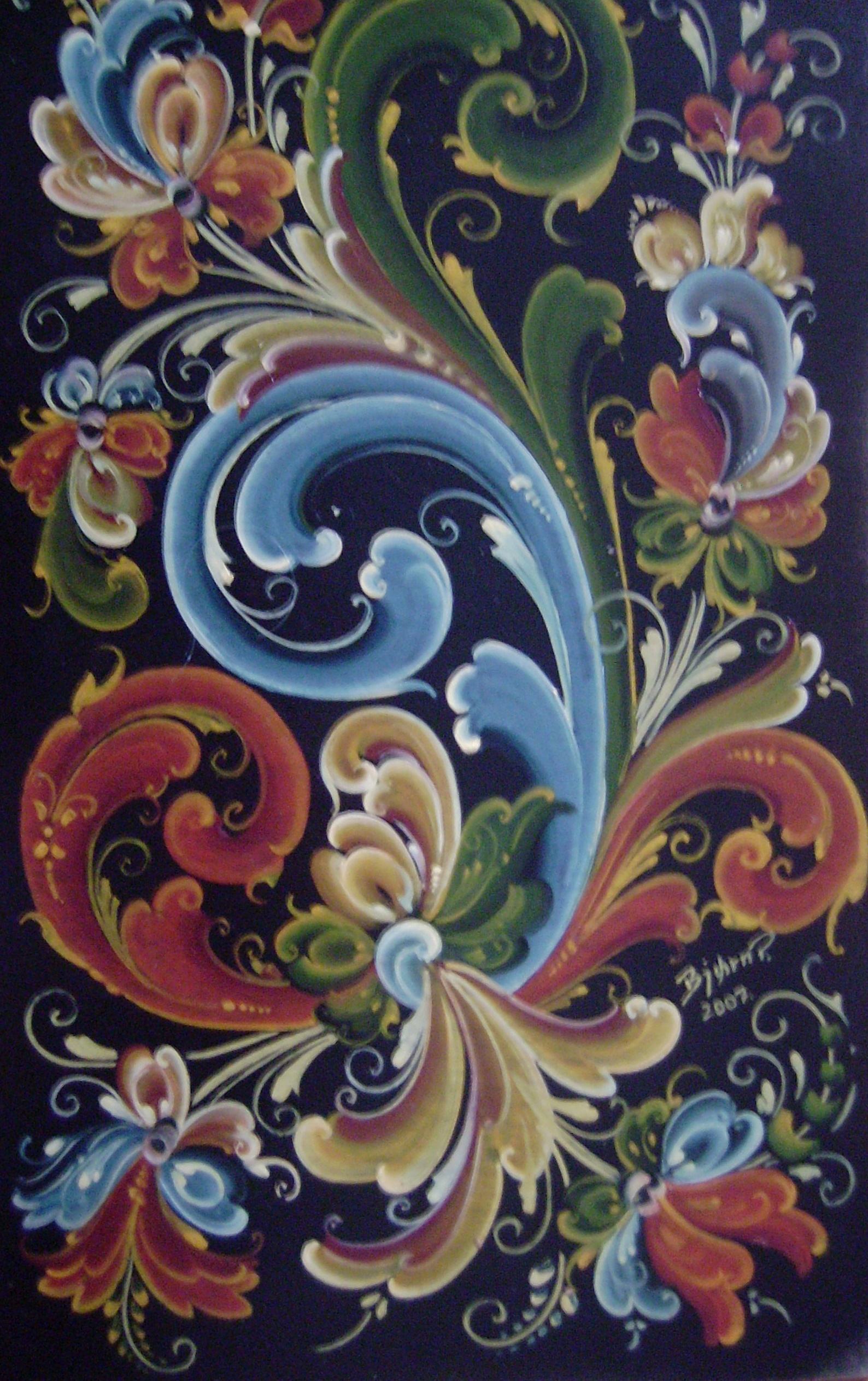 Norwegian Rosemaling from Telemark - image is copyrighted