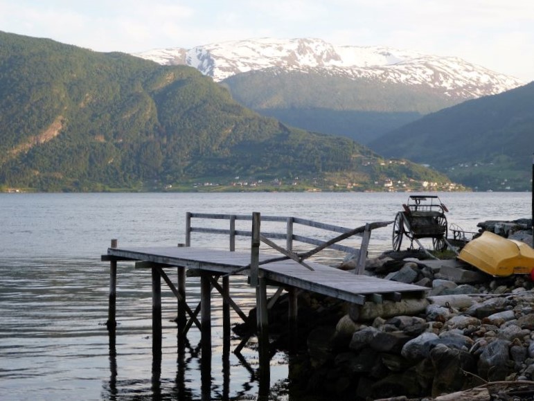 fjord norway with jetty