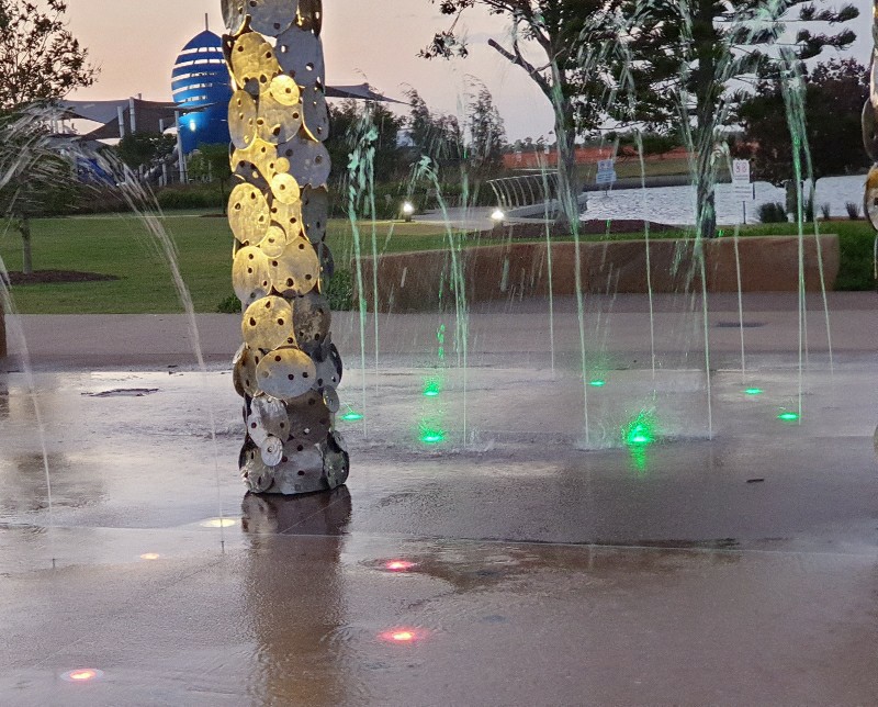 water fountain lights